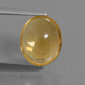 Citrino naturale giallo da 2,70 ct, taglio ovale, trasparente