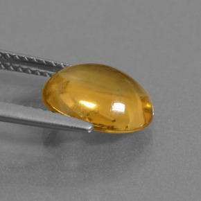 Citrino naturale giallo da 2,70 ct, taglio ovale, trasparente