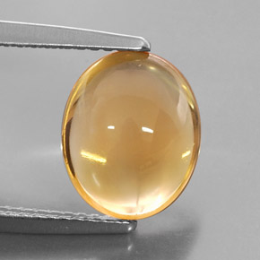 Citrino naturale giallo da 3,51 ct, taglio ovale, trasparente