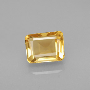 Citrino naturale oro da 1,91 ct, taglio smeraldo, VVS-VS