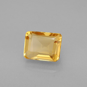 Citrino naturale oro da 1,91 ct, taglio smeraldo, VVS-VS