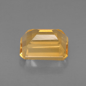 Citrino naturale giallo da 2,25 ct, taglio smeraldo, VVS-VS