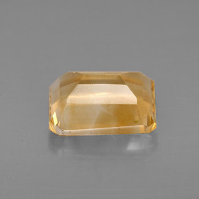 Citrino naturale giallo da 2,07 ct, taglio smeraldo, VS