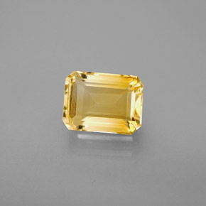 Citrino naturale giallo da 1,75 ct, taglio smeraldo, VVS-VS