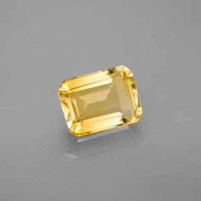 Citrino naturale giallo da 1,75 ct, taglio smeraldo, VVS-VS