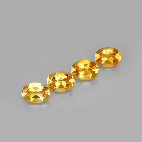 Gemme di Citrino Giallo oro naturale da  ct, Taglio ovale, VVS-VS