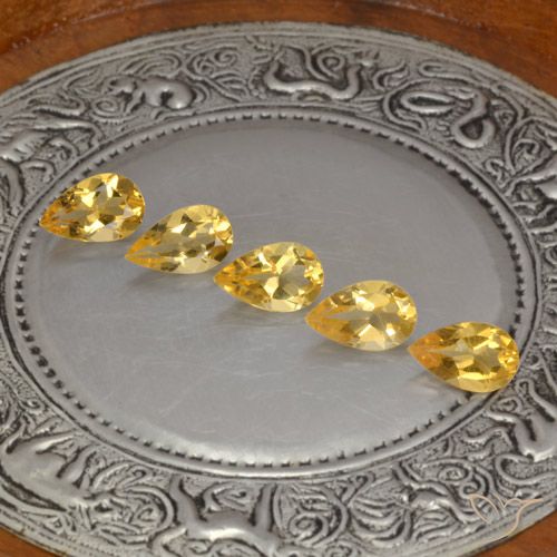 3.41ctw Naturale Gold  Citrino, Forma a pera, VVS-VS