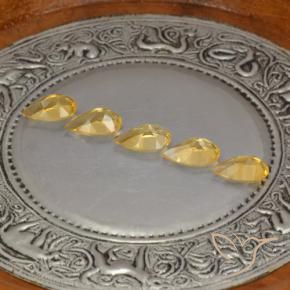 Gemme di Citrino Gold  naturale da 3.41 ct, Forma a pera, VVS-VS