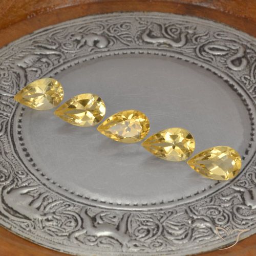 4.19ctw Naturale Medium Gold  Citrino, Forma a pera, VVS-VS