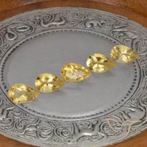 Gemme di Citrino Medium Gold  naturale da 4.19 ct, Forma a pera, VVS-VS