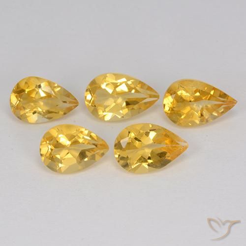3.36ctw Naturale Medium Gold  Citrino, Forma a pera, VVS-VS