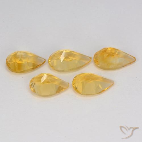 Gemme di Citrino Medium Gold  naturale da 3.36 ct, Forma a pera, VVS-VS
