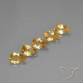 Gemme di Citrino Dorato naturale da 3.36 ct, Forma a pera, VVS-VS