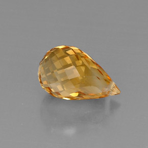 Citrino naturale giallo da 4,05 ct, briolette, VVS-VS