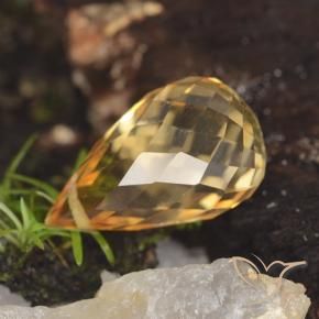 Citrino Medium Orange  naturale da 5.07 ct, Taglio briolette, VVS-VS