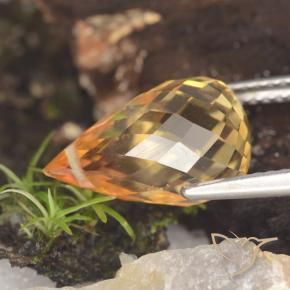 Citrino Medium Orange  naturale da 5.07 ct, Taglio briolette, VVS-VS