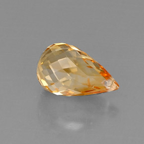 Citrino naturale giallo da 4,20 ct, briolette, VVS-VS