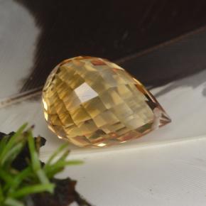 Citrino naturale dorato da 4,47 ct, briolette, VVS-VS