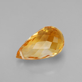 Citrino naturale oro da 4,22 ct, briolette, VVS