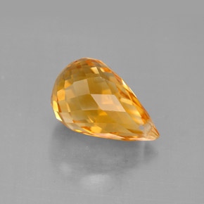 Citrino naturale giallo da 4,00 ct, briolette, VVS
