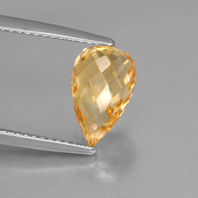 Citrino naturale oro da 2,74 ct, briolette, VVS