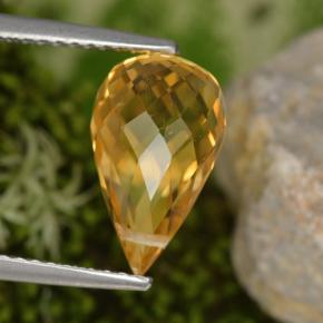 Citrino naturale giallo da 3,48 ct, briolette, VS