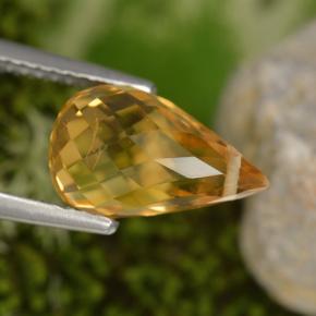 Citrino naturale giallo da 3,48 ct, briolette, VS