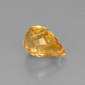 Citrino naturale giallo da 3,90 ct, briolette, VVS-VS