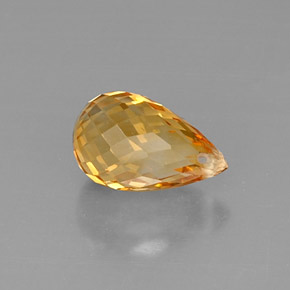 Citrino naturale giallo da 3,60 ct, briolette, VVS