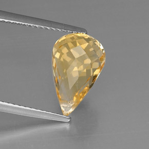 Citrino naturale giallo da 3,84 ct, briolette, VVS