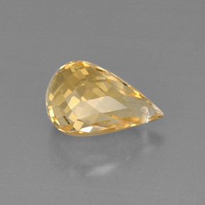 Citrino naturale giallo da 3,84 ct, briolette, VVS