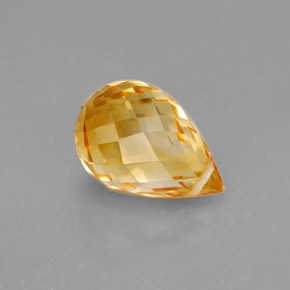 Citrino naturale giallo da 3,97 ct, briolette, VVS