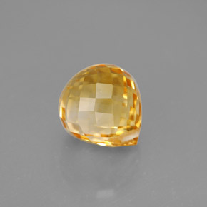 Citrino naturale giallo da 3,10 ct, briolette, VVS
