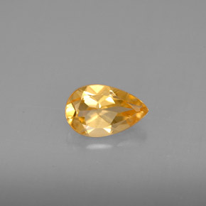 Citrino naturale giallo da 0,78 ct, taglio a pera, VVS