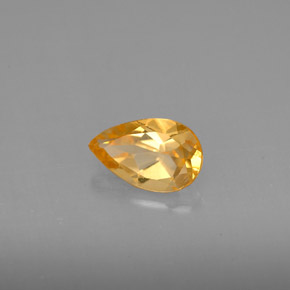 Citrino naturale giallo da 0,78 ct, taglio a pera, VVS