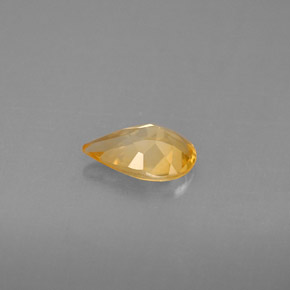 Citrino naturale giallo da 0,63 ct, taglio a pera, VVS