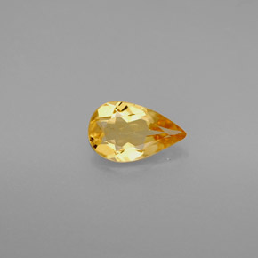Citrino naturale giallo da 0,62 ct, taglio a pera, VVS-VS