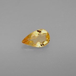 Citrino naturale giallo da 0,62 ct, taglio a pera, VVS-VS