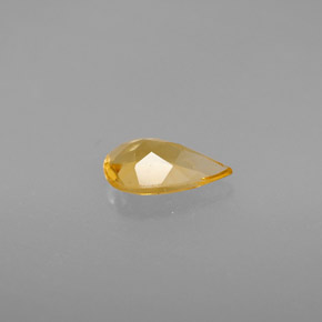 Citrino naturale giallo da 0,62 ct, taglio a pera, VVS-VS