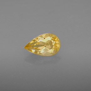 Citrino naturale giallo da 0,83 ct, taglio a pera, VVS-VS