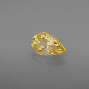 Citrino naturale giallo da 0,83 ct, taglio a pera, VVS-VS