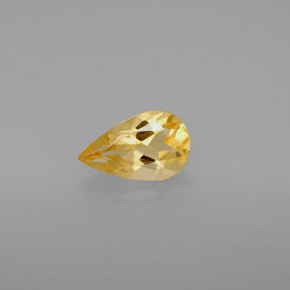 Citrino naturale giallo da 0,71 ct, taglio a pera, VS