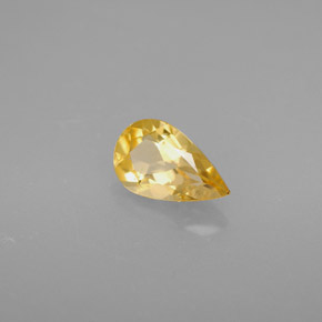 Citrino naturale giallo da 0,71 ct, taglio a pera, VS