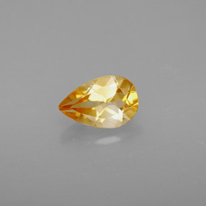 Citrino naturale giallo da 0,83 ct, taglio a pera, VVS-VS