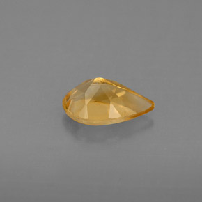Citrino naturale giallo da 0,75 ct, taglio a pera, VS