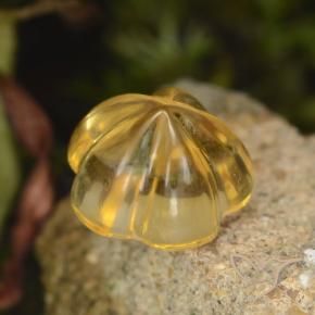 Citrino Medium Gold  naturale da 1.47 ct, Taglio a fiore, Trasparente