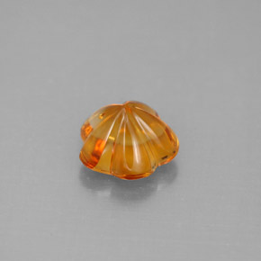 Citrino naturale arancione da 1,22 ct, taglio fiore, trasparente