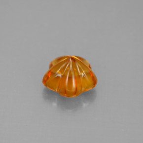 Citrino naturale arancione da 1,16 ct, taglio fiore, trasparente