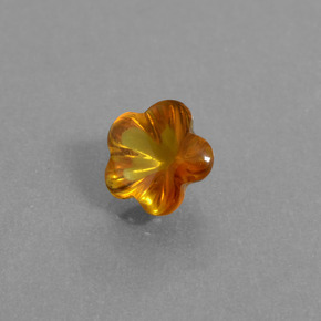 Citrino naturale arancione da 1,14 ct, taglio fiore, trasparente