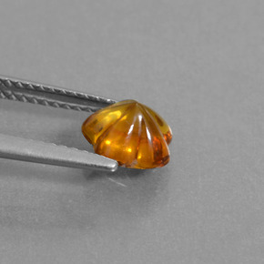 Citrino naturale arancione da 1,14 ct, taglio fiore, trasparente
